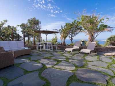 Terrasse mit Meerblick im ko-Hotel auf Gran Canaria